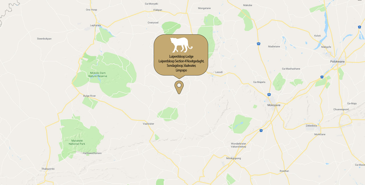 Map To Luiperdsloop Lodge